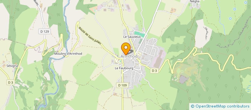 localisation de l'entreprise COMMUNE D ARINTHOD à ARINTHOD