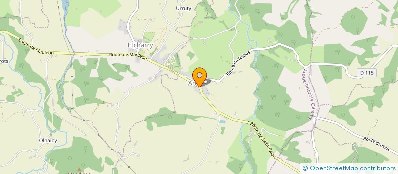 localisation de l'entreprise COMMUNE D AROUE ITHOROTS OLHAIBY  AROUE-ITHOROTS-OLHAIBY