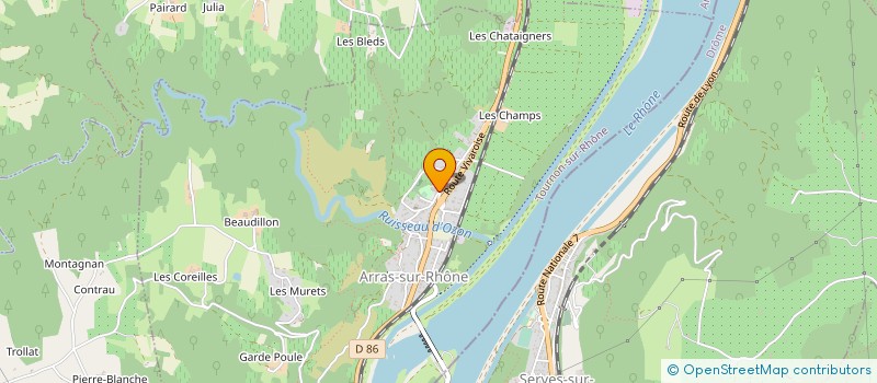 localisation de l'entreprise COMMUNE D ARRAS-SUR-RHONE à ARRAS-SUR-RHONE