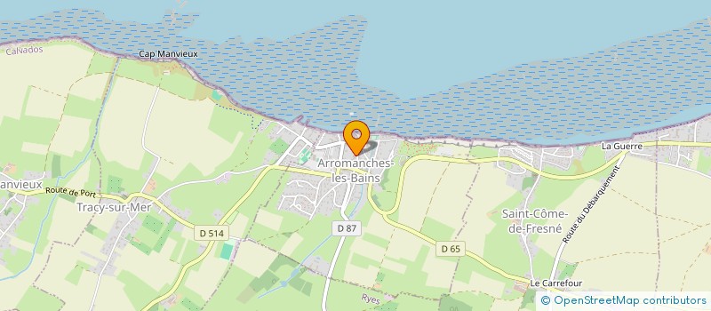 localisation de l'entreprise COMMUNE D'ARROMANCHES LES BAINS  ARROMANCHES-LES-BAINS