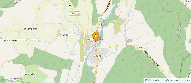 localisation de l'entreprise COMMUNE D ASPREMONT  ASPREMONT