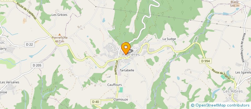 localisation de l'entreprise COMMUNE D ASPRIERES à ASPRIERES