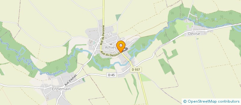 localisation de l'entreprise COMMUNE D'ATHIES  ATHIES