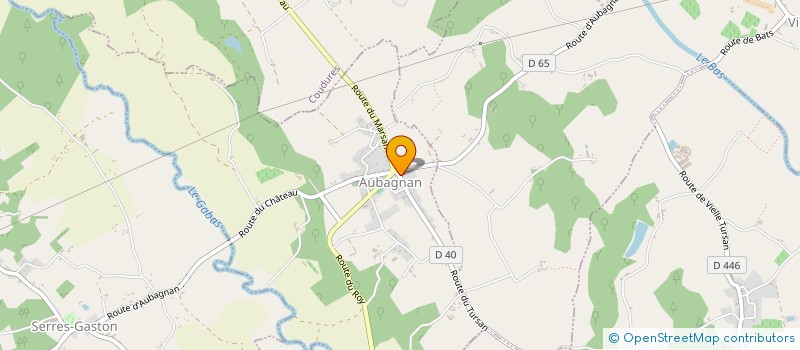 localisation de l'entreprise COMMUNE D'AUBAGNAN  AUBAGNAN