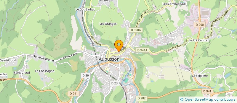 localisation de l'entreprise COMMUNE D'AUBUSSON à AUBUSSON