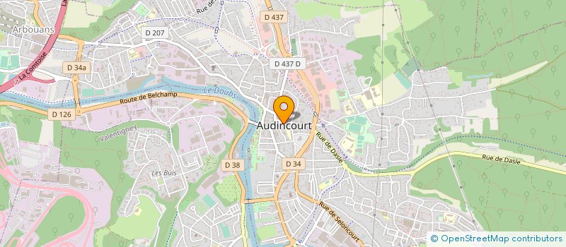 localisation de l'entreprise COMMUNE D'AUDINCOURT à AUDINCOURT