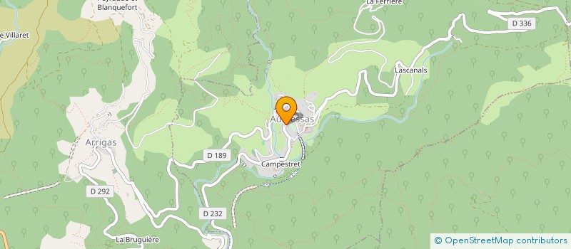 localisation de l'entreprise COMMUNE D AUMESSAS  AUMESSAS