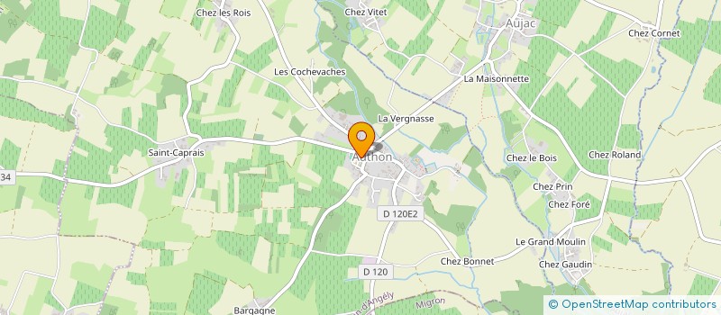 localisation de l'entreprise COMMUNE D AUTHON EBEON  AUTHON-EBEON