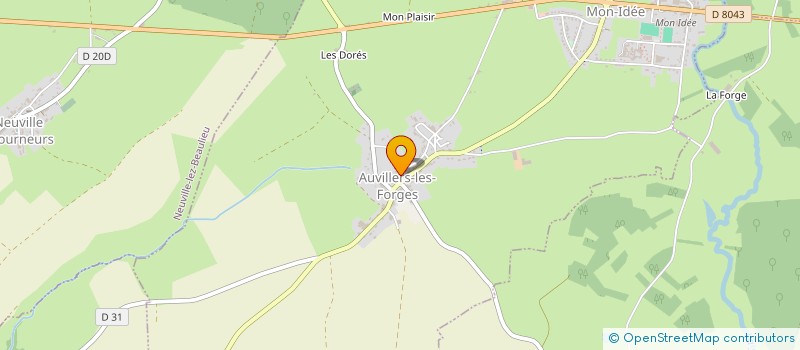 localisation de l'entreprise COMMUNE D'AUVILLERS LES FORGES  AUVILLERS-LES-FORGES