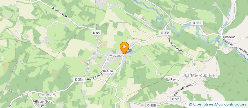 localisation de l'entreprise COMMUNE D AUZAS  AUZAS