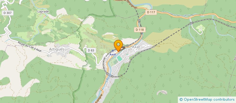 localisation de l'entreprise COMMUNE D AXAT  AXAT