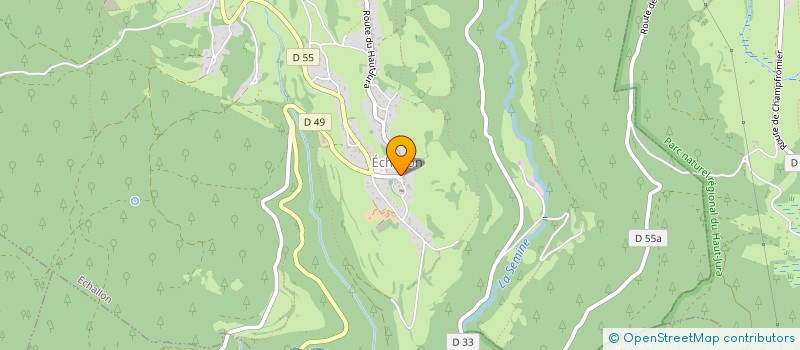 localisation de l'entreprise COMMUNE D ECHALLON  ECHALLON