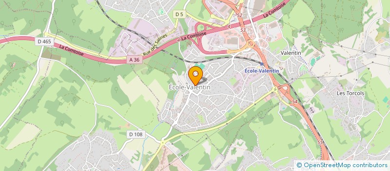 localisation de l'entreprise COMMUNE D'ECOLE VALENTIN  ECOLE-VALENTIN