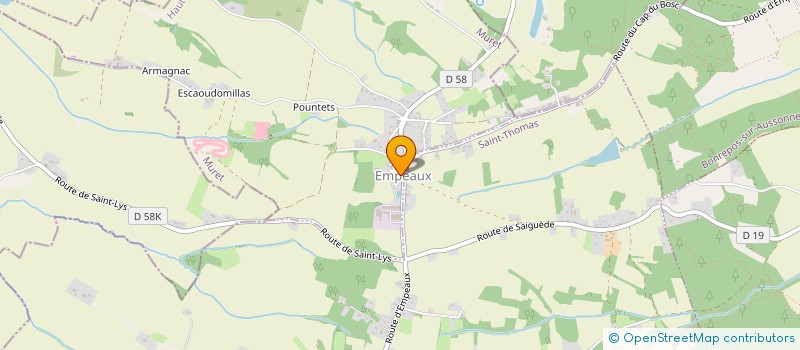 localisation de l'entreprise COMMUNE D EMPEAUX  EMPEAUX