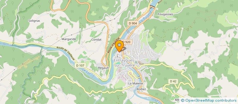 localisation de l'entreprise COMMUNE D ENTRAYGUES SUR TRUYERE  ENTRAYGUES-SUR-TRUYERE