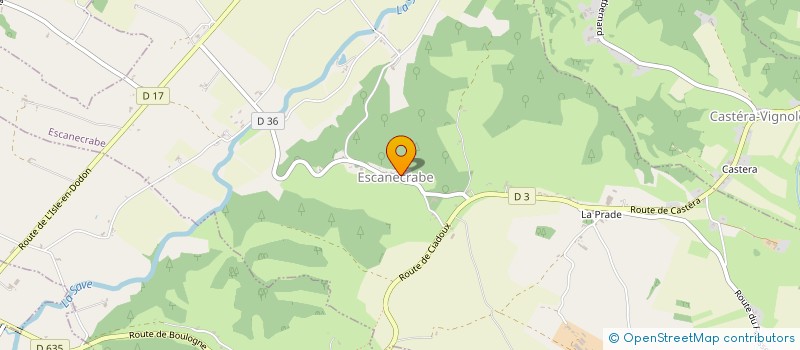 localisation de l'entreprise COMMUNE D ESCANECRABE  ESCANECRABE