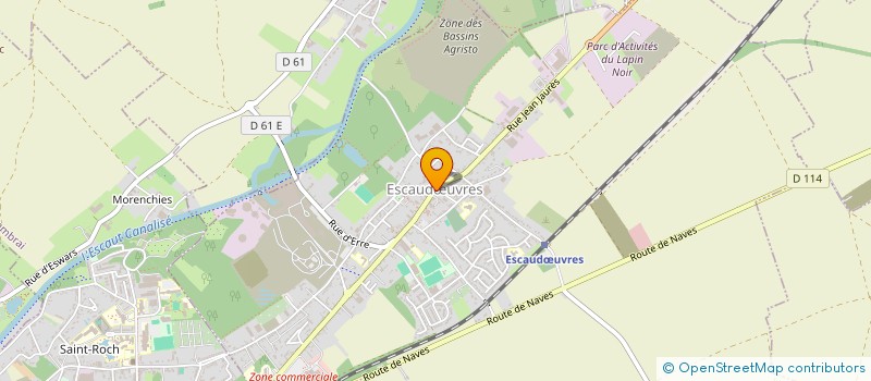 localisation de l'entreprise COMMUNE D ESCAUDOEUVRES  ESCAUDUVRES