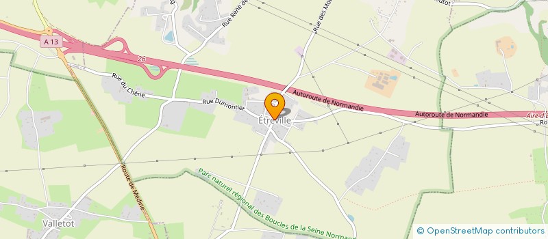 localisation de l'entreprise COMMUNE D'ETREVILLE  ETREVILLE