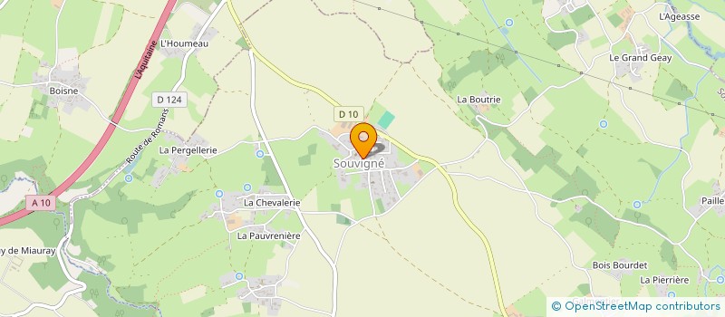 localisation de l'entreprise COMMUNE D EXOUDUN  EXOUDUN