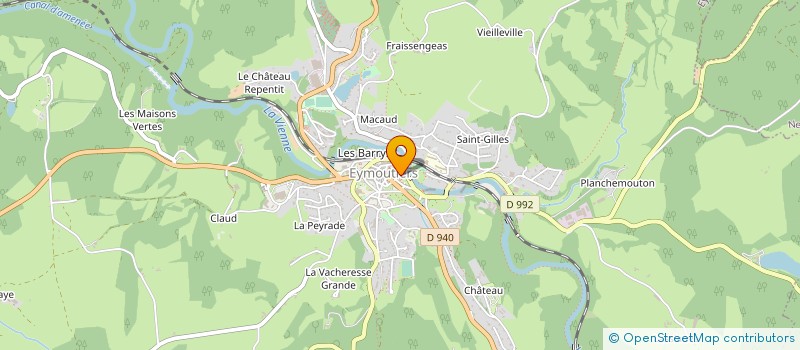 localisation de l'entreprise COMMUNE D EYMOUTIERS à EYMOUTIERS