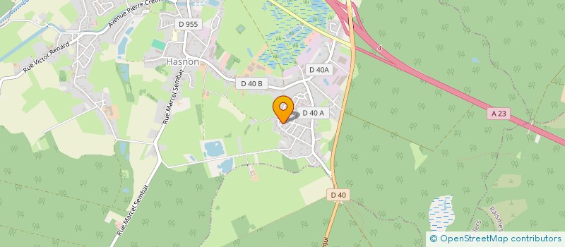 localisation de l'entreprise COMMUNE D HASNON  HASNON