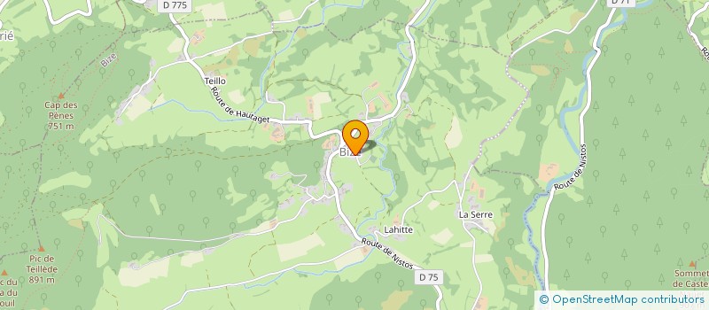 localisation de l'entreprise COMMUNE D HAUTAGET  HAUTAGET