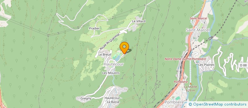 localisation de l'entreprise COMMUNE D HAUTECOUR  HAUTECOUR