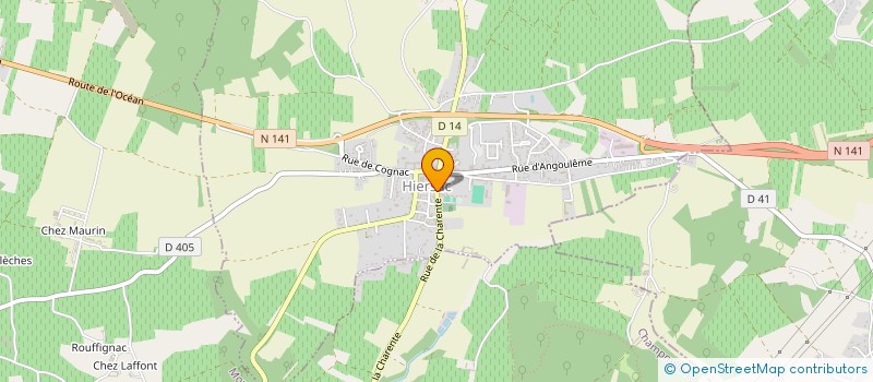 localisation de l'entreprise COMMUNE D HIERSAC  HIERSAC