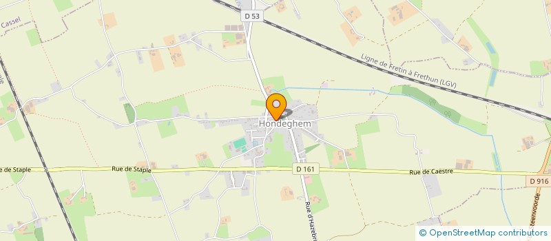 localisation de l'entreprise COMMUNE D HONDEGHEM à HONDEGHEM