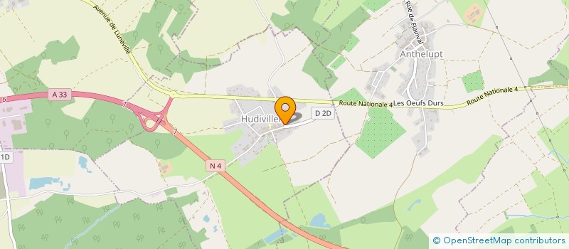 localisation de l'entreprise COMMUNE D HUDIVILLER  HUDIVILLER