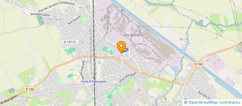 localisation de l'entreprise COMMUNE D'ISBERGUES  ISBERGUES