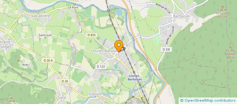 localisation de l'entreprise COMMUNE D IZAOURT  IZAOURT