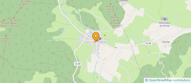 localisation de l'entreprise COMMUNE D IZAUT DE L HOTEL  IZAUT-DE-L'HOTEL