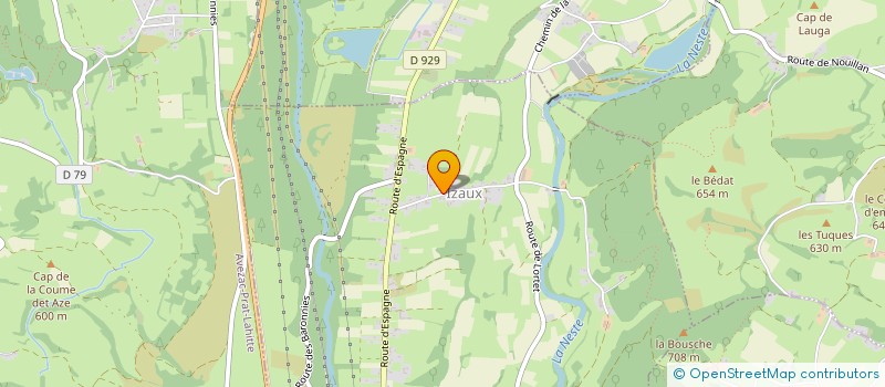 localisation de l'entreprise COMMUNE D IZAUX  IZAUX