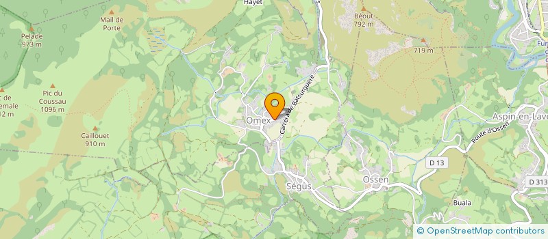 localisation de l'entreprise COMMUNE D OMEX  OMEX