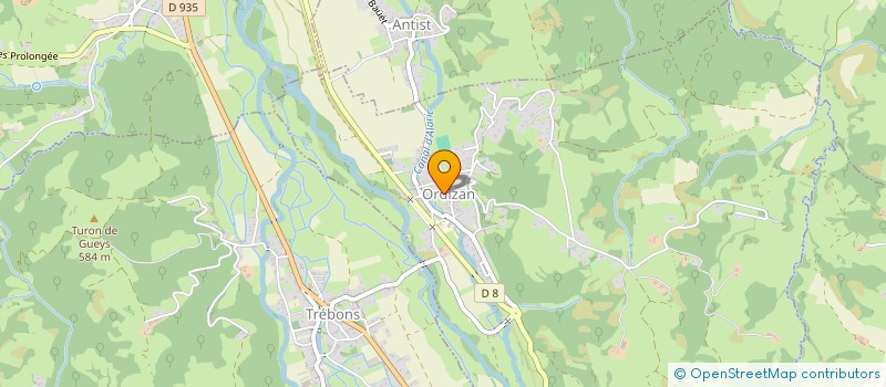 localisation de l'entreprise COMMUNE D ORDIZAN  ORDIZAN