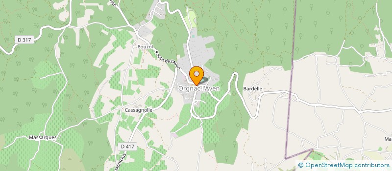 localisation de l'entreprise COMMUNE D ORGNAC L AVEN  ORGNAC-L'AVEN