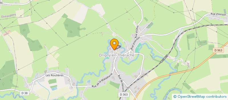 localisation de l'entreprise COMMUNE D'ORIGNY EN THIERACHE  ORIGNY-EN-THIERACHE