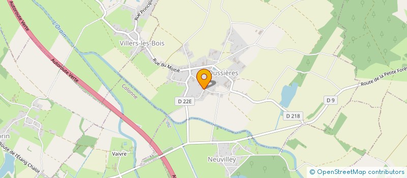 localisation de l'entreprise COMMUNE D OUSSIERES  OUSSIERES