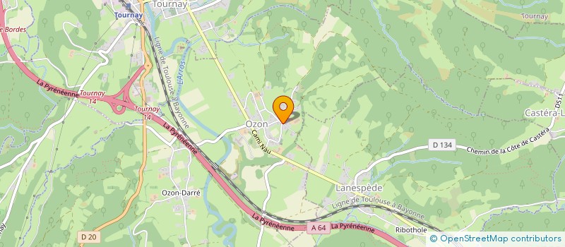 localisation de l'entreprise COMMUNE D OZON  OZON