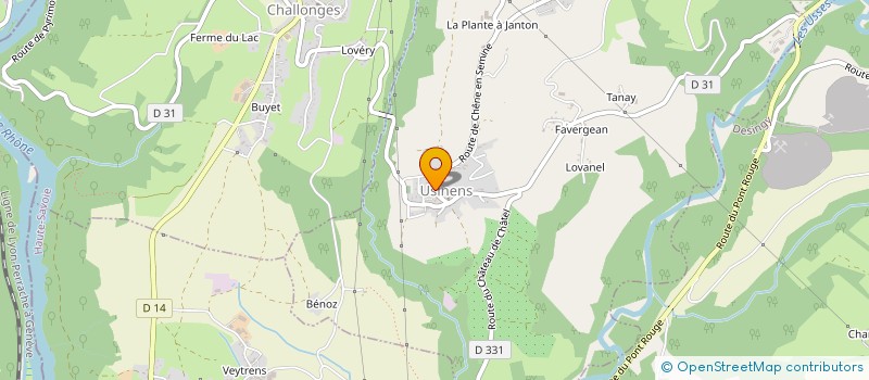 localisation de l'entreprise COMMUNE D USINENS  USINENS