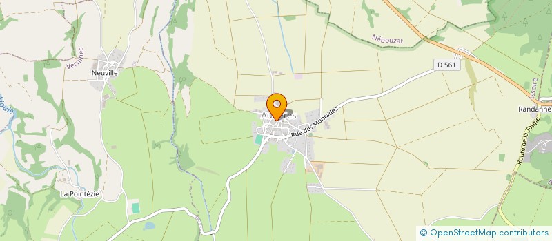 localisation de l'entreprise COMMUNE DE AURIERES  AURIERES