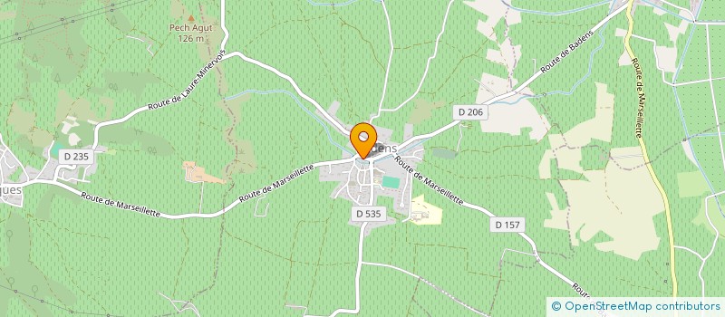 localisation de l'entreprise COMMUNE DE BADENS  BADENS