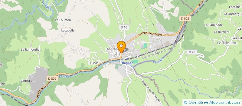 localisation de l'entreprise COMMUNE DE BAGNAC SUR CELE  BAGNAC-SUR-CELE