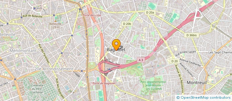localisation de l'entreprise COMMUNE DE BAGNOLET à BAGNOLET