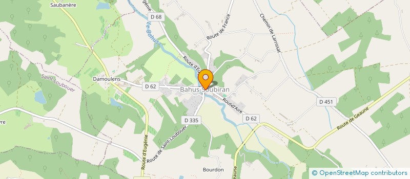 localisation de l'entreprise COMMUNE DE BAHUS SOUBIRAN  BAHUS-SOUBIRAN