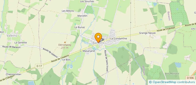 localisation de l'entreprise COMMUNE DE BANEINS  BANEINS