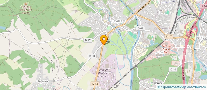 localisation de l'entreprise COMMUNE DE BANVILLARS à BANVILLARS