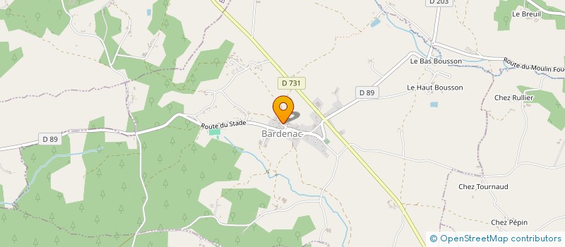 localisation de l'entreprise COMMUNE DE BARDENAC  BARDENAC