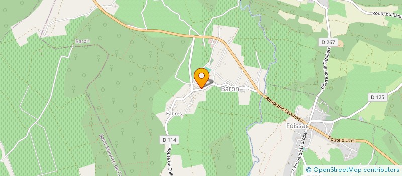 localisation de l'entreprise COMMUNE DE BARON  BARON